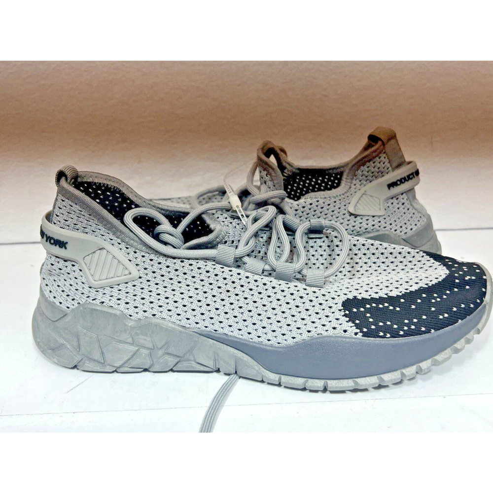 Men's 8.5M PONY PP1 Road Knit Lace-Up Low Sneakers Shoes Perforated Black & Gray